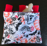 Goth wall snuggle pocket with red fleece