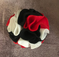 Goth snuffle ball - black/red/white