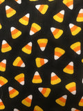 Candy corn snuggle pocket with orange fleece