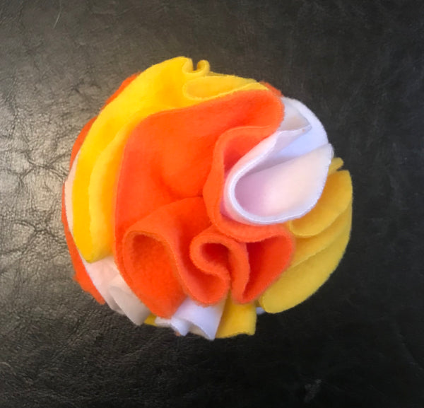 Candy Corn snuffle ball - yellow/orange/white