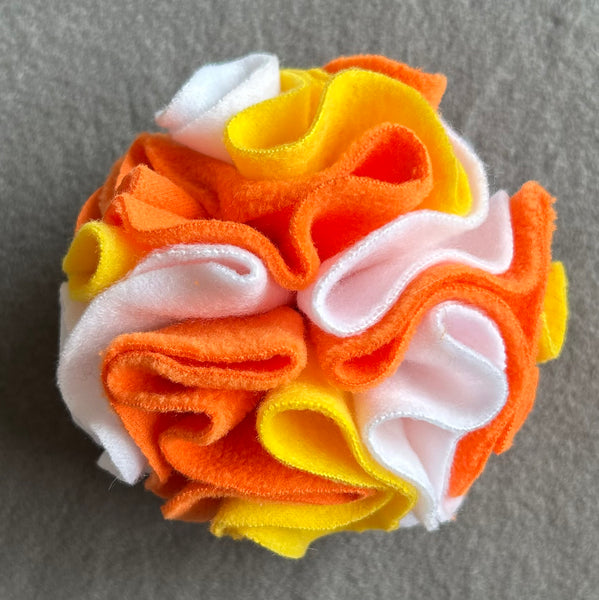 Snuffle ball - yellow/orange/white