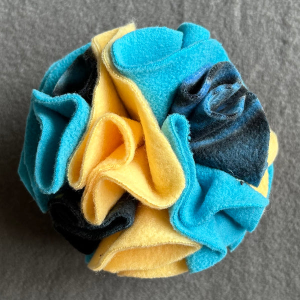 Snuffle ball - blue planets/blue/yellow