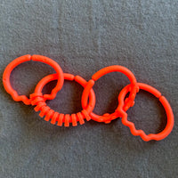 Hooks - fluoro orange  - set of 4