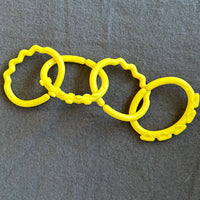 Hooks - yellow - set of 4