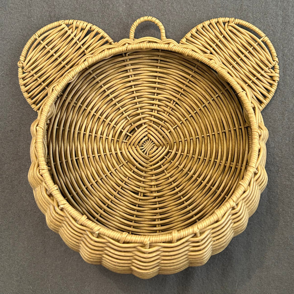 Faux rattan basket