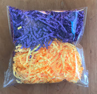 Shredded paper - purple/orange