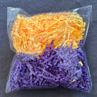 Shredded paper - purple/orange