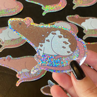 Rat stickers 3” glitter