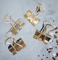 Fold back clips - gold (set of 4)