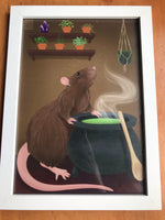 Print - Witch rat A4