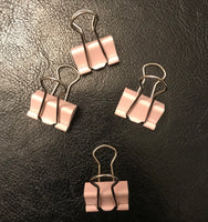 Fold back clips 19mm - pale pink (set of 4)