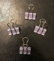 Fold back clips 19mm - lilac (set of 4)