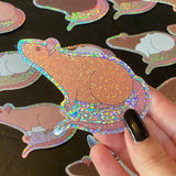 Rat stickers 3” glitter